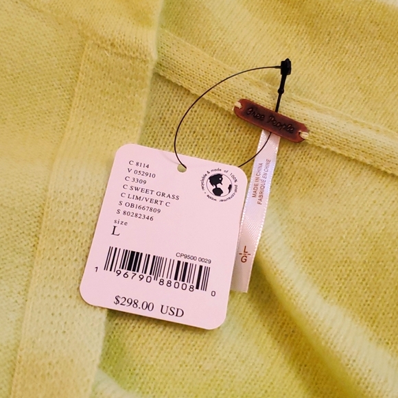 Free People Swim Too Deep Cashmere Cardigan - lime - Picture 7 of 15